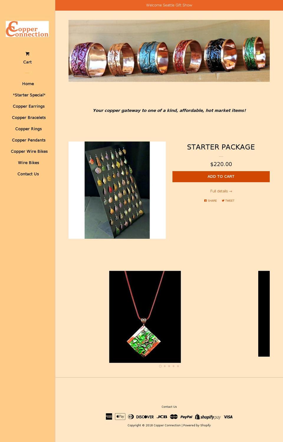 copper-connection.com — Shopify storefront screenshot