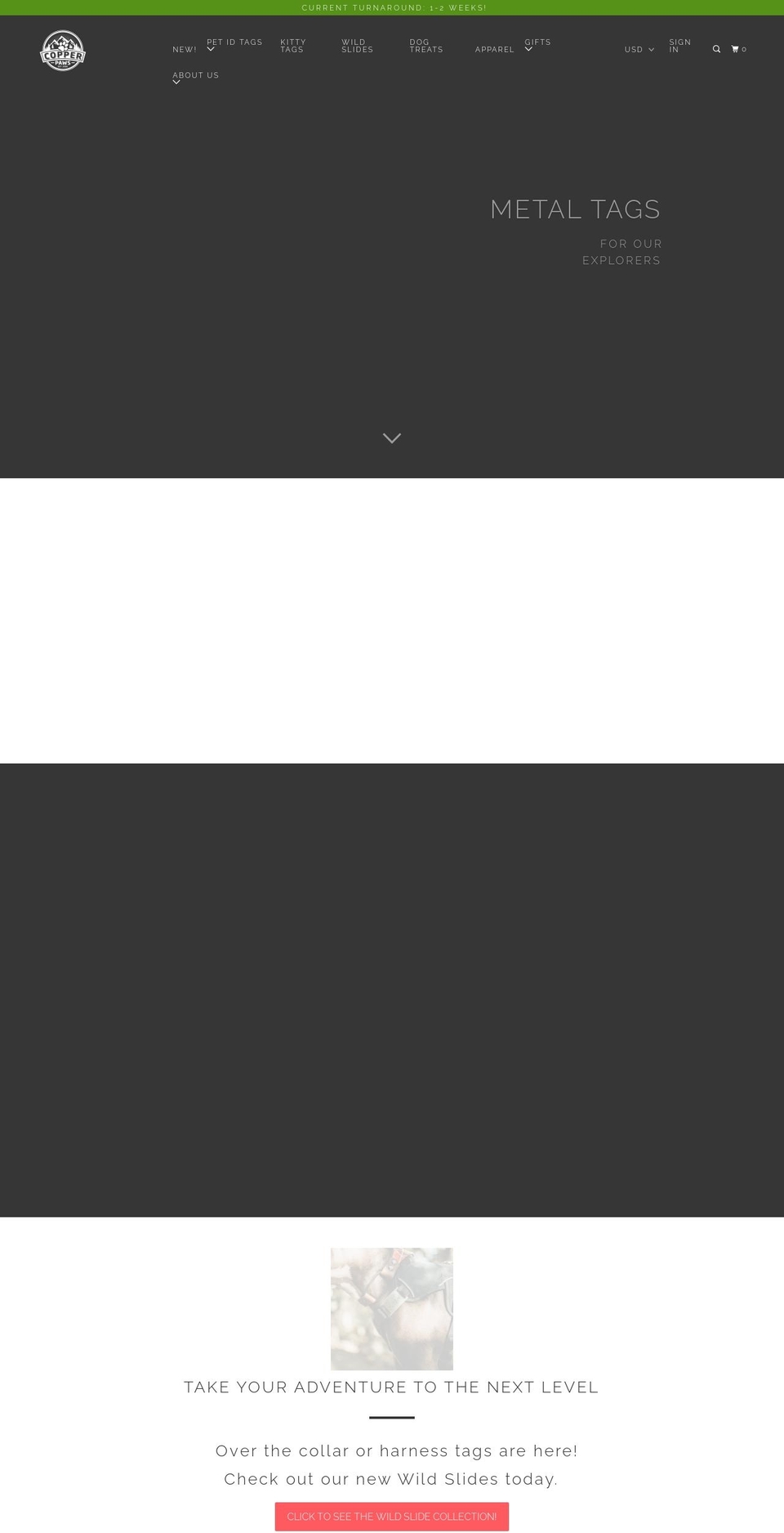 copper-paws.myshopify.com shopify website screenshot