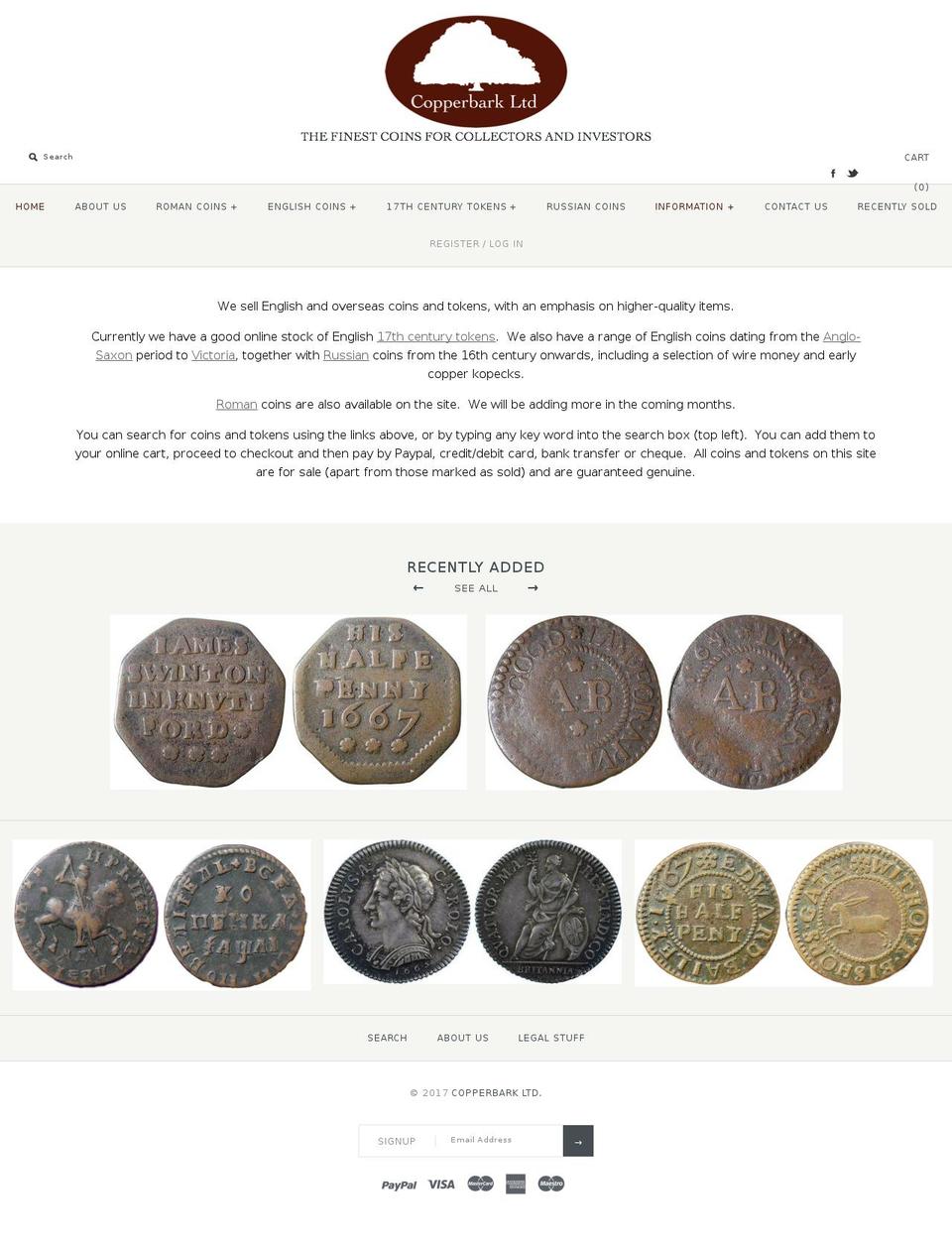 copperbark.com shopify website screenshot