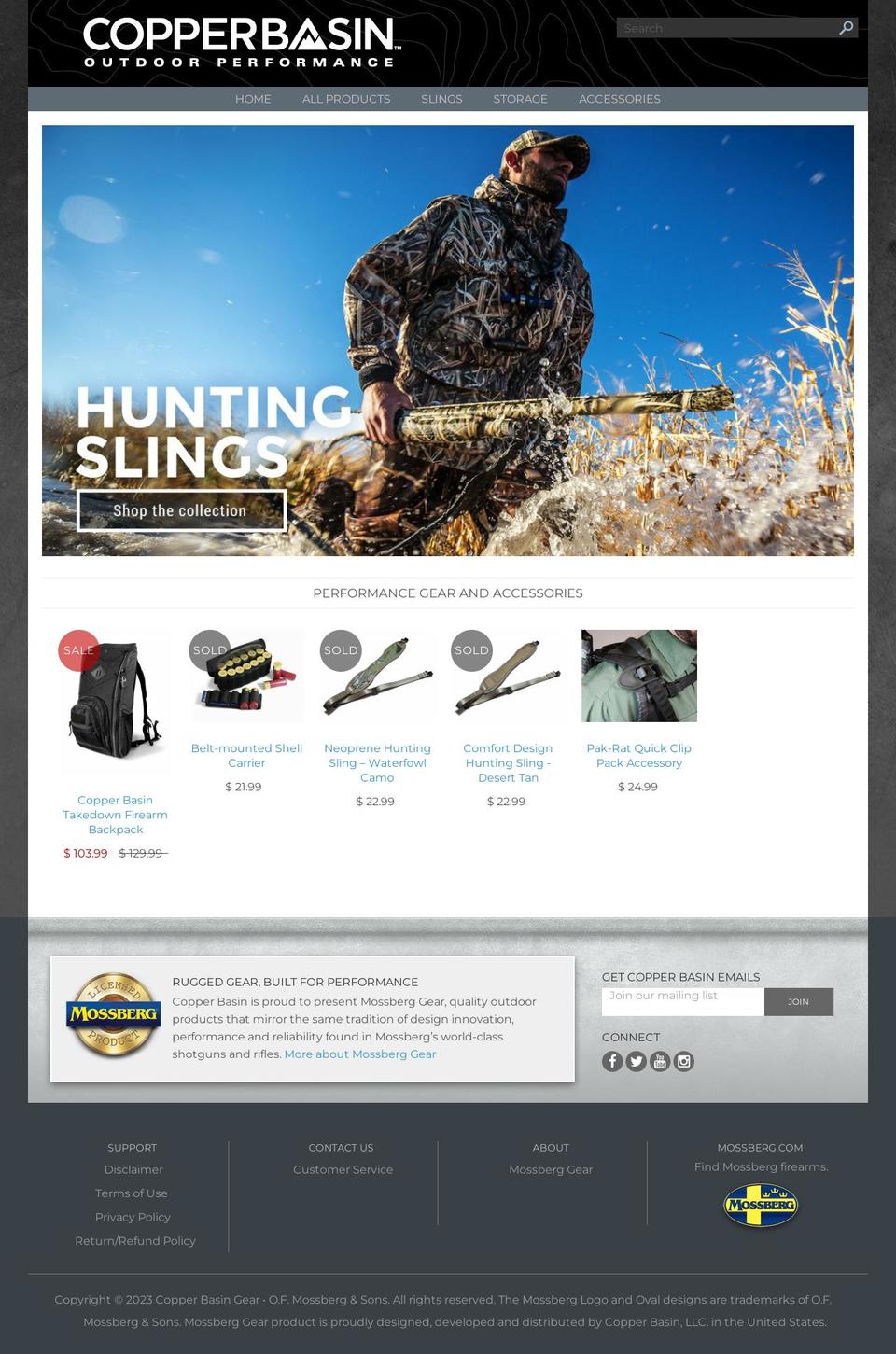 MG Trial Theme Shopify theme site example copperbasingear.com