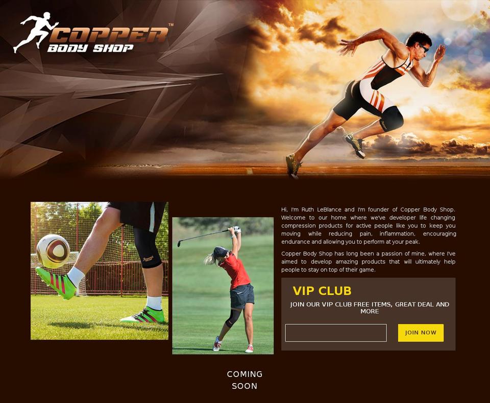 copperbodyshop.com shopify website screenshot