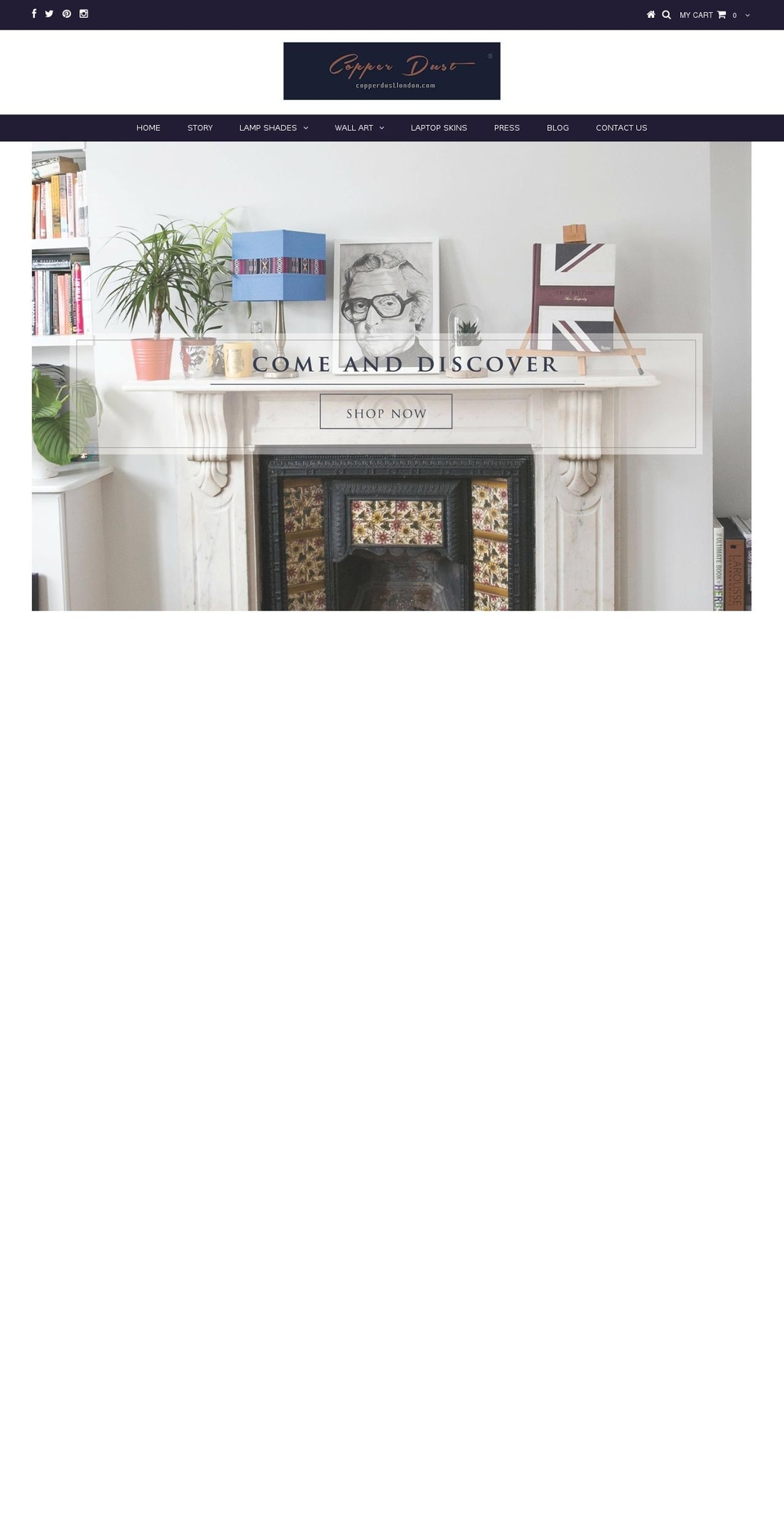 copperdustlondon.com shopify website screenshot