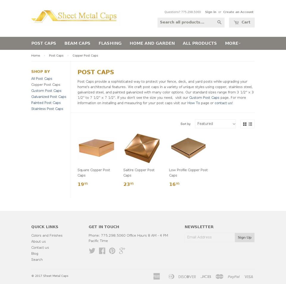 copperfencecap.com shopify website screenshot
