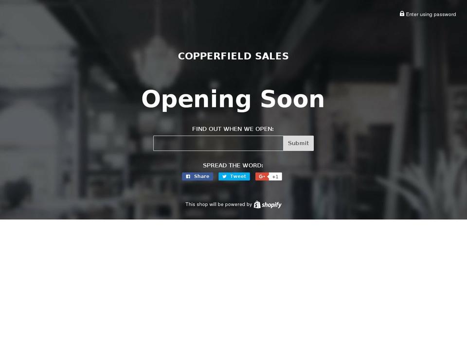 copperfieldsales.biz shopify website screenshot