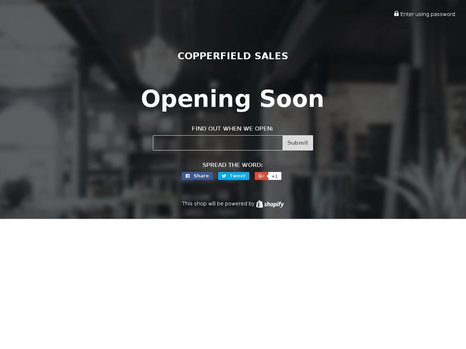 copperfieldsales.com shopify website screenshot