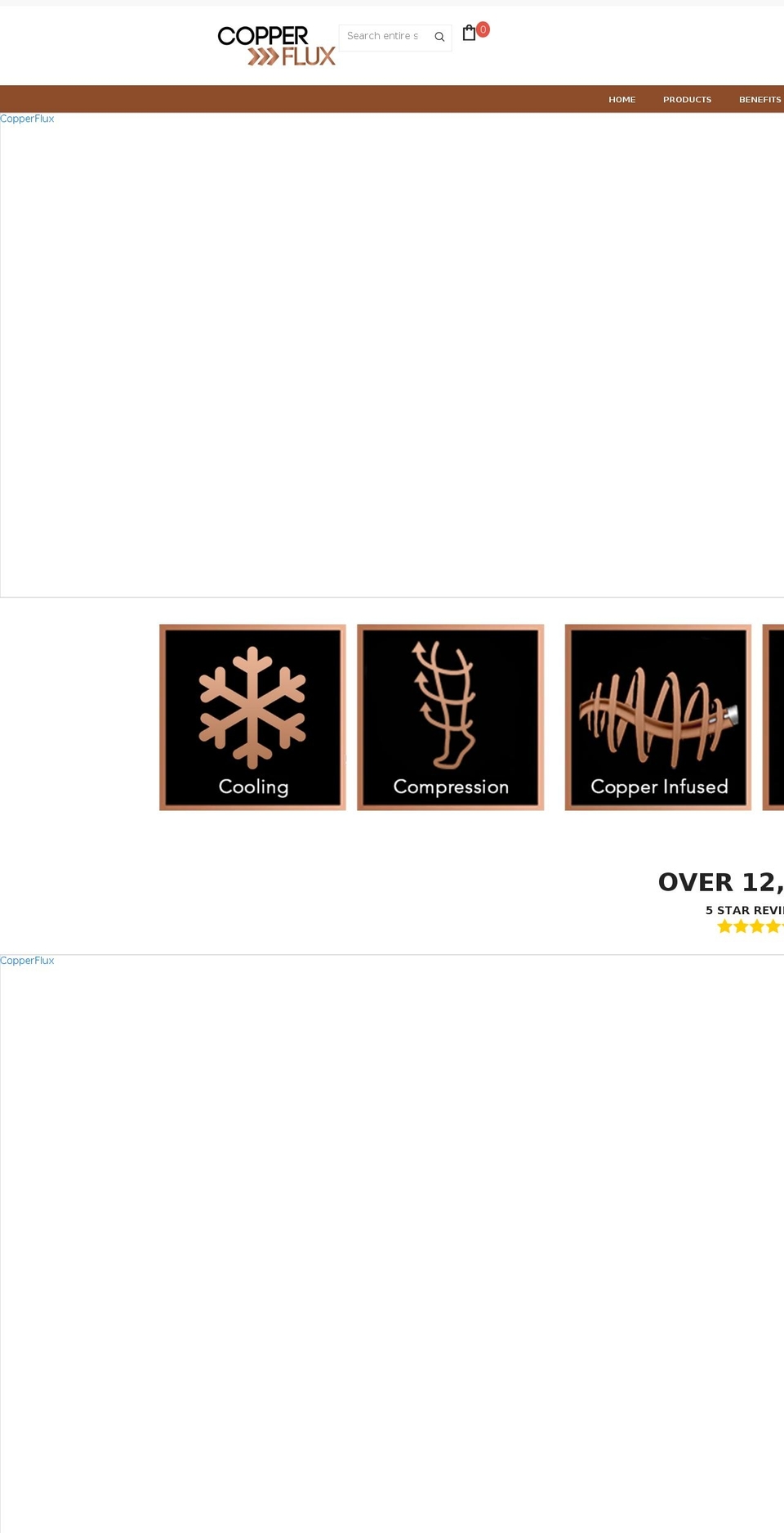 copperflux.com shopify website screenshot