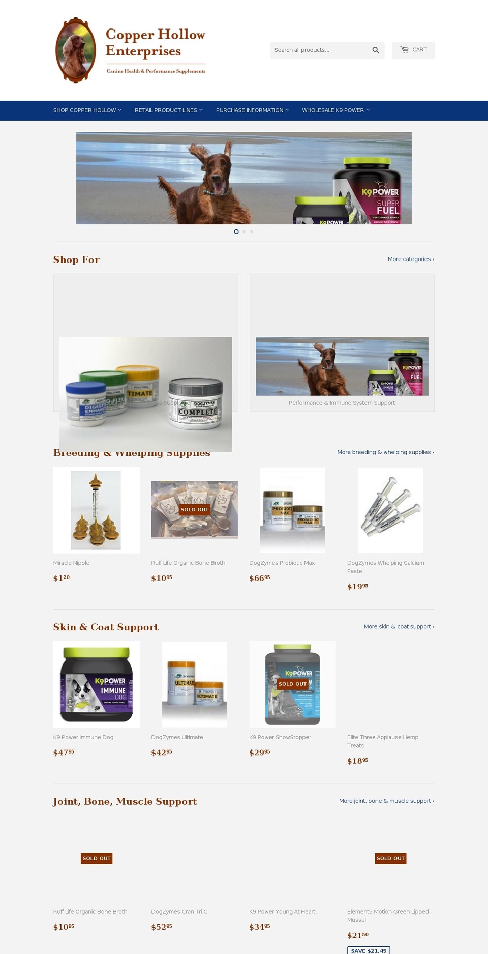 copperhollow.com shopify website screenshot