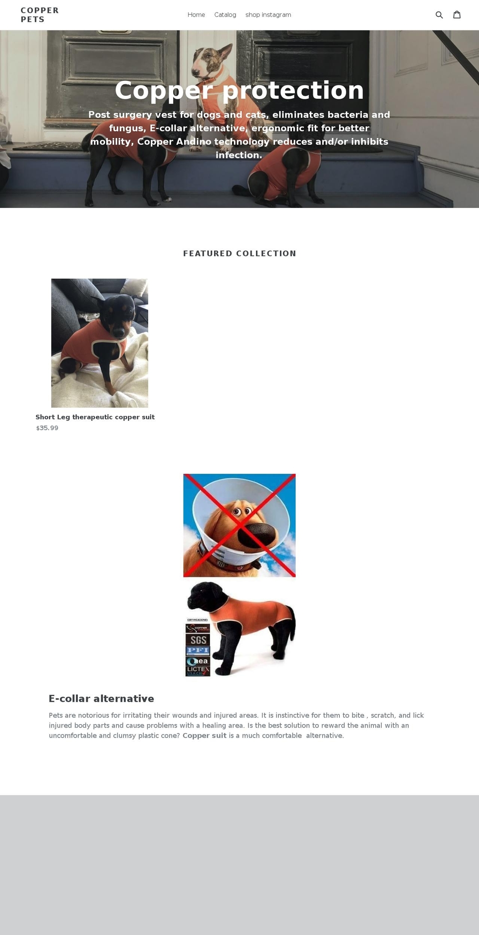 copperpets.net shopify website screenshot