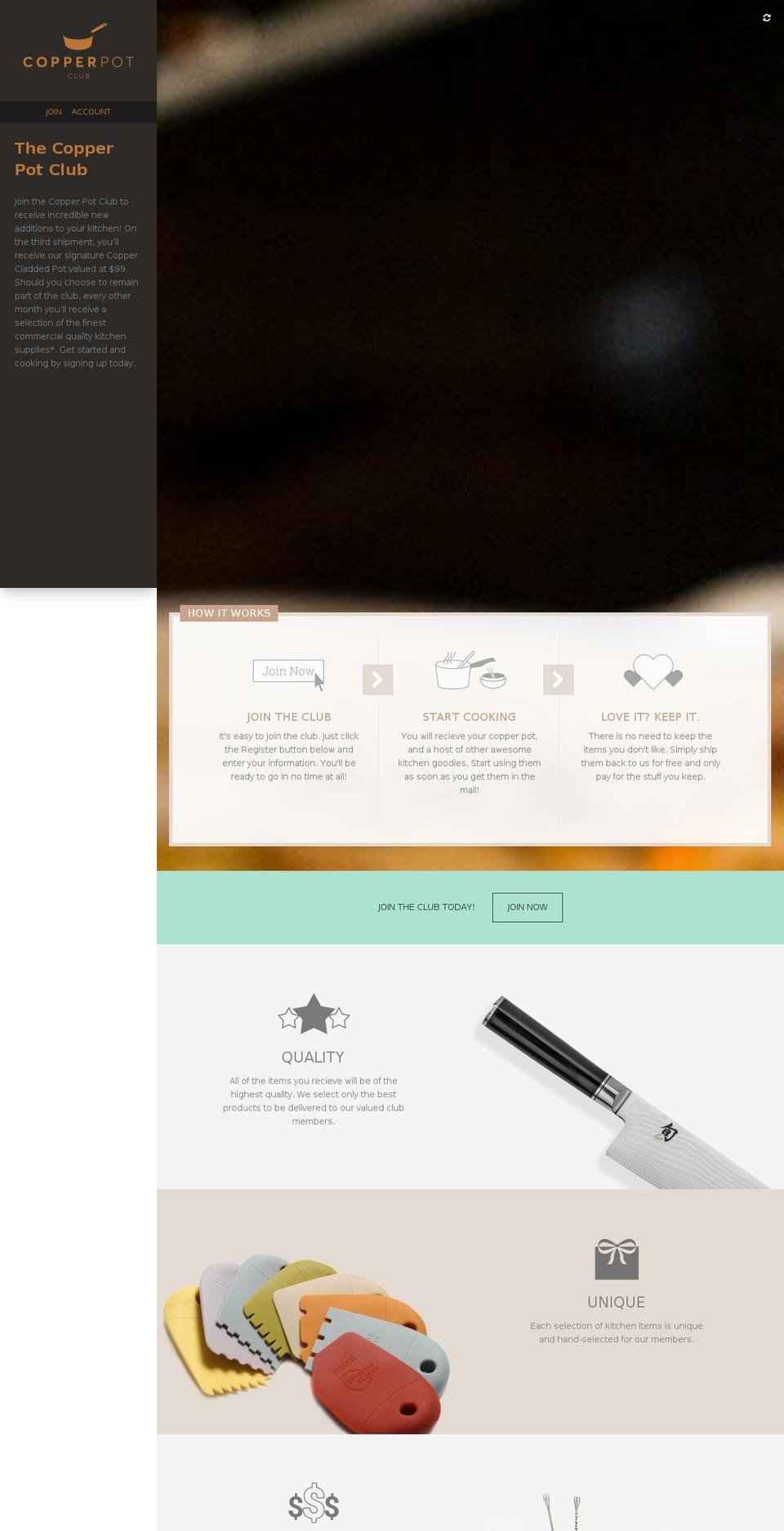 copperpotclub.com shopify website screenshot