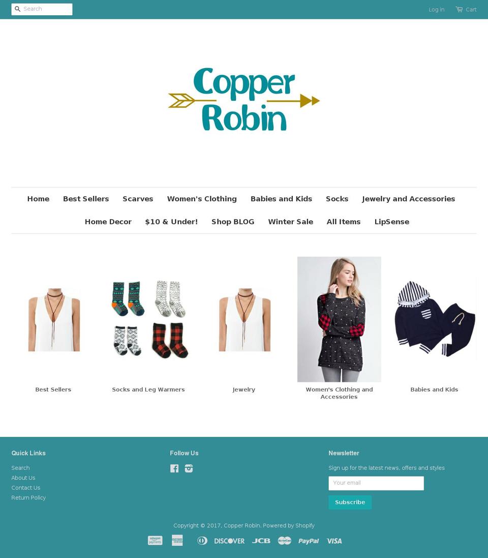 copperrobin.com shopify website screenshot