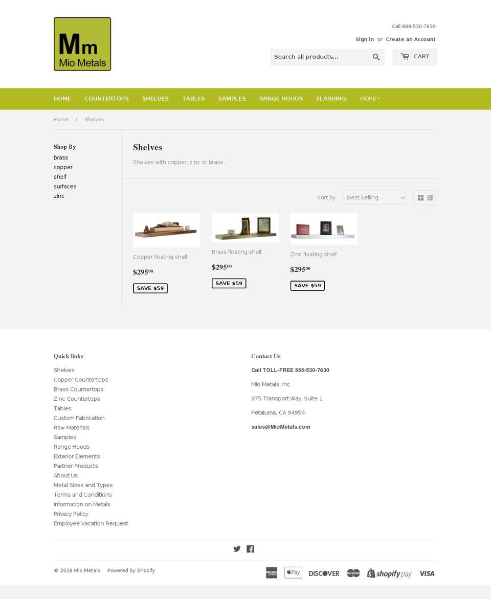 coppershelves.net shopify website screenshot