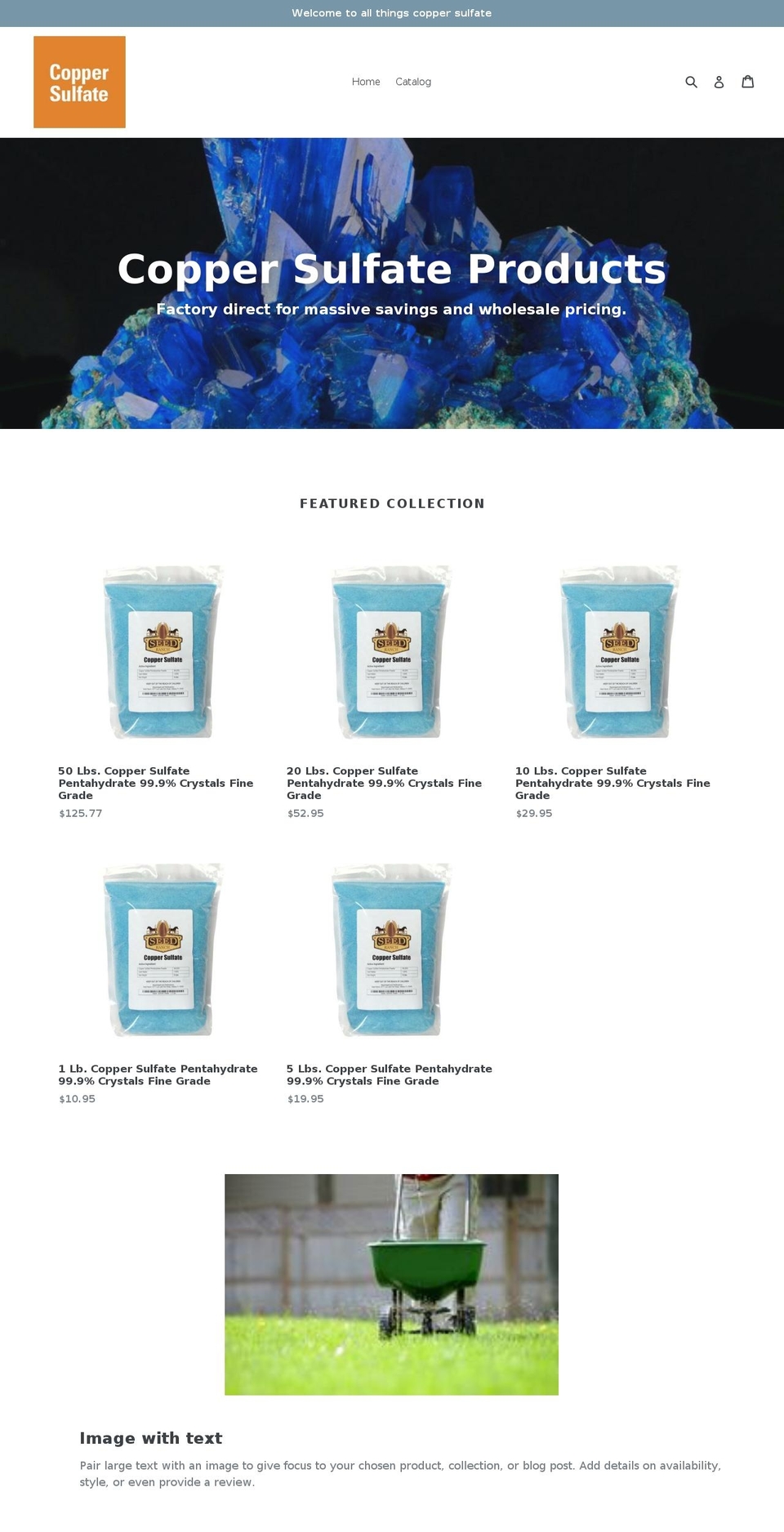 coppersulfate.com shopify website screenshot