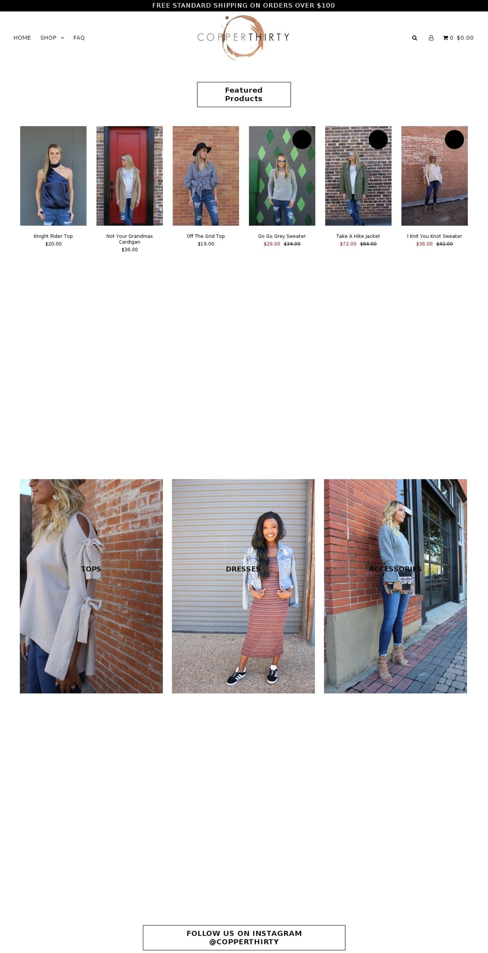 copperthirty.com — Shopify storefront screenshot