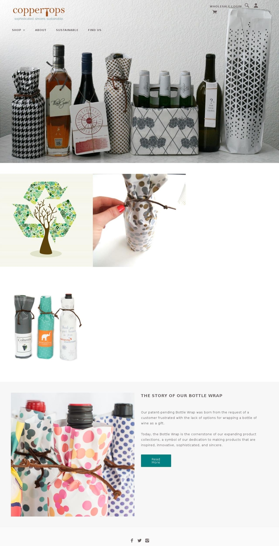 coppertops.com — Shopify storefront screenshot