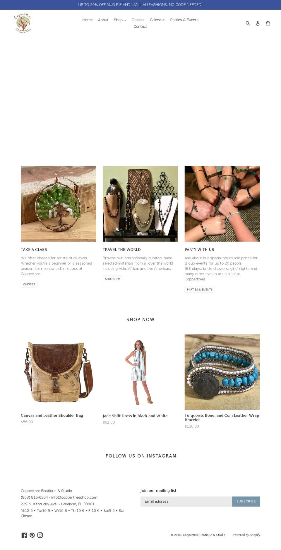 coppertreebeads.com — Shopify storefront screenshot