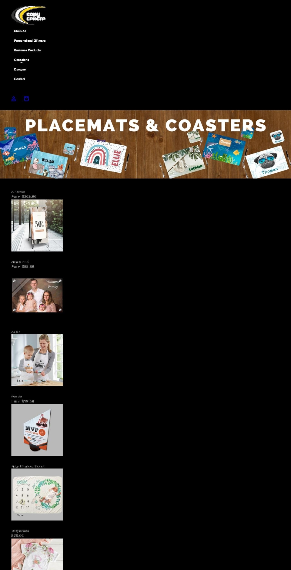 copycentres.com.au shopify website screenshot