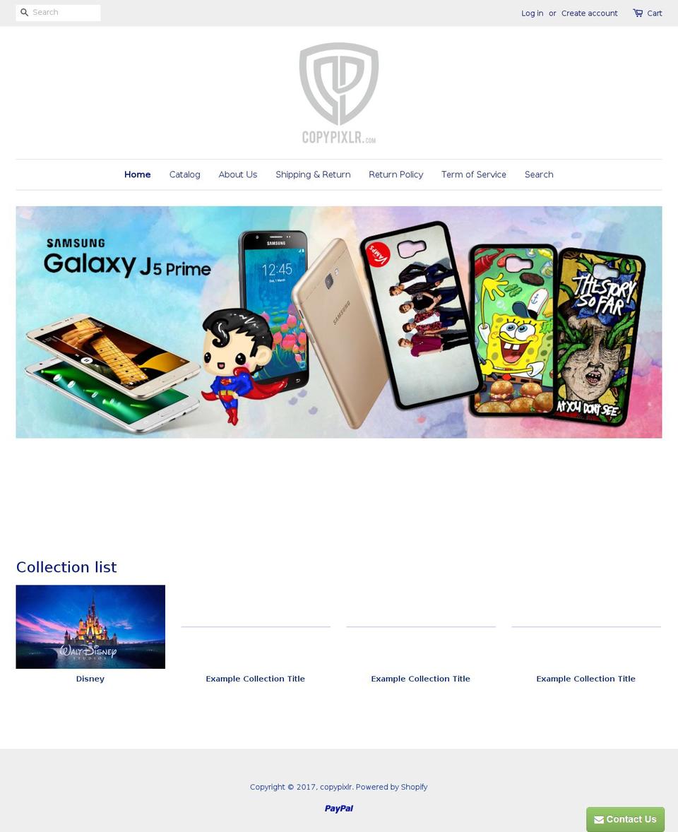 copypixlr.com shopify website screenshot