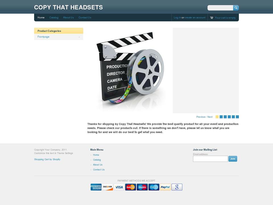 copythatheadsets.com shopify website screenshot