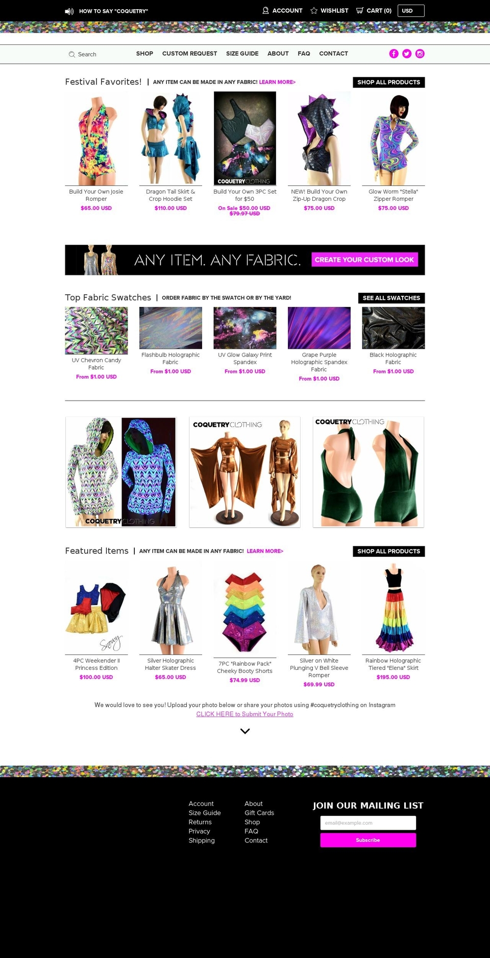 Venue Shopify theme site example coquetryclothing.com