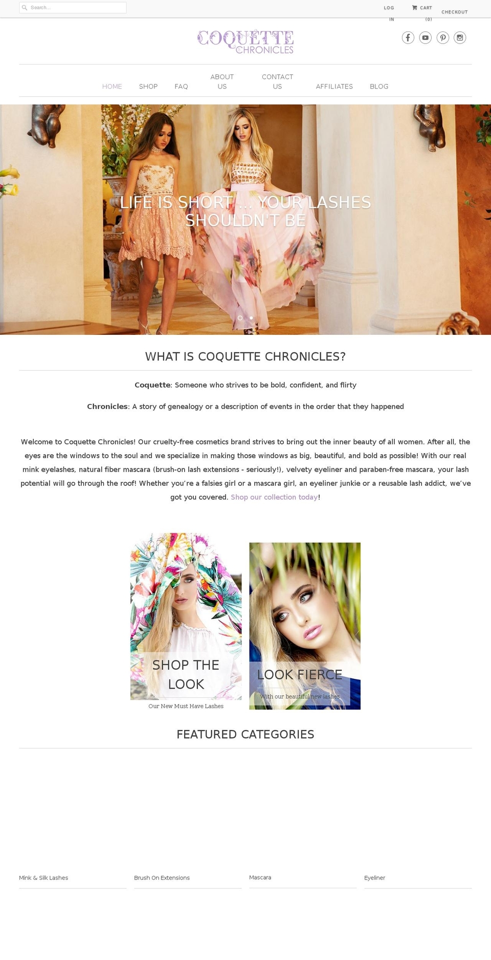 coquettechronicles.com shopify website screenshot