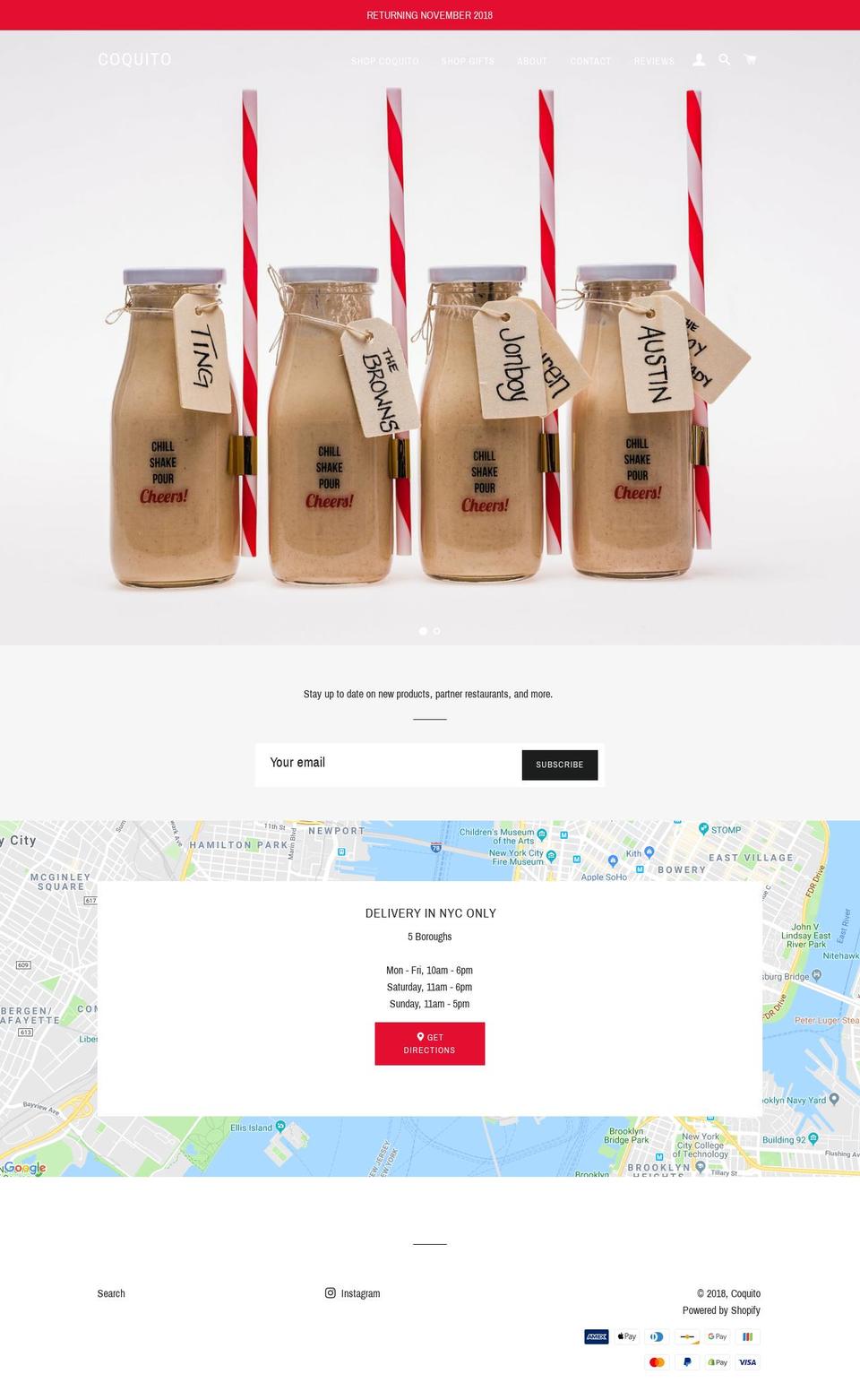 coquito-nyc.com — Shopify storefront screenshot