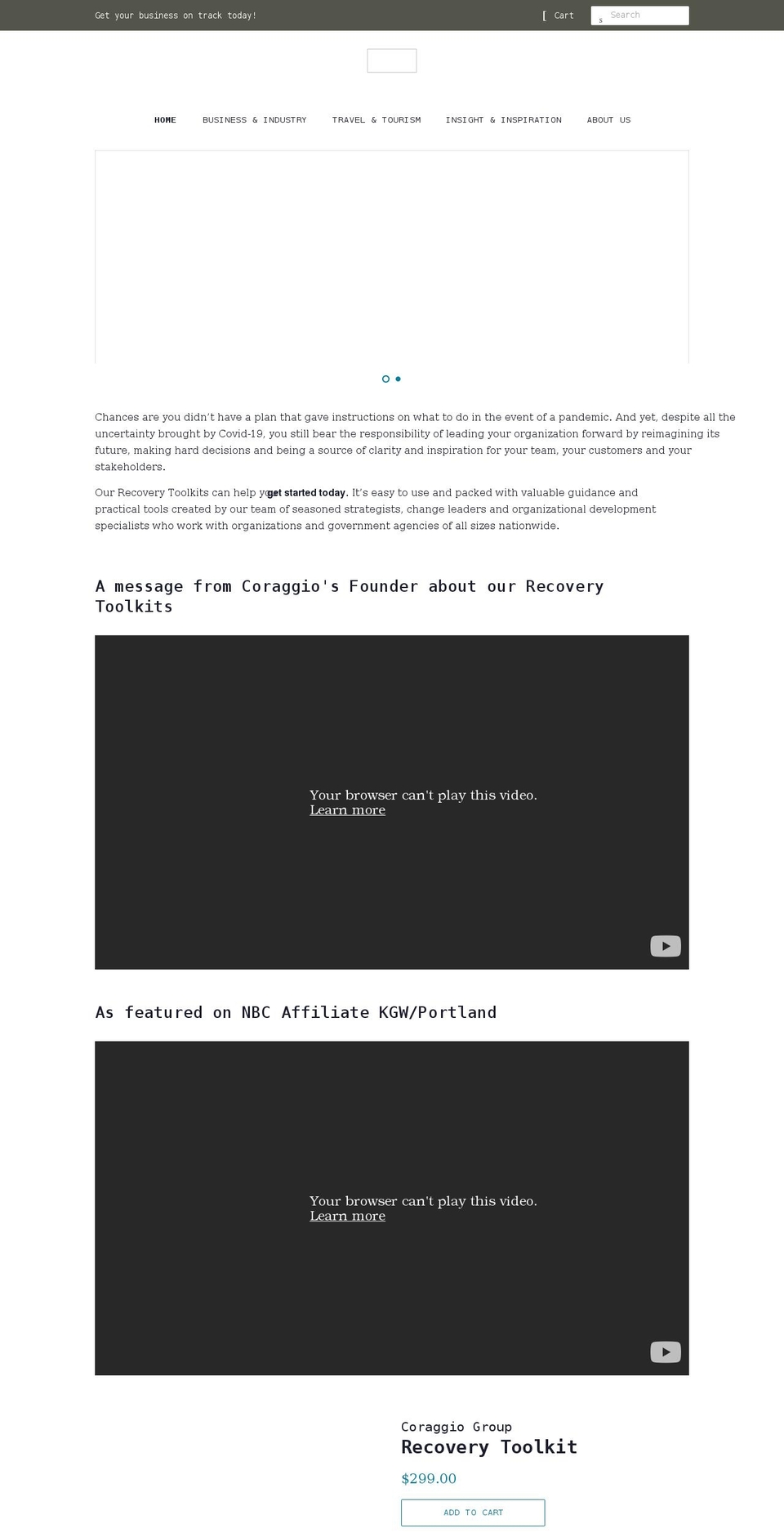 coraggiotools.myshopify.com shopify website screenshot