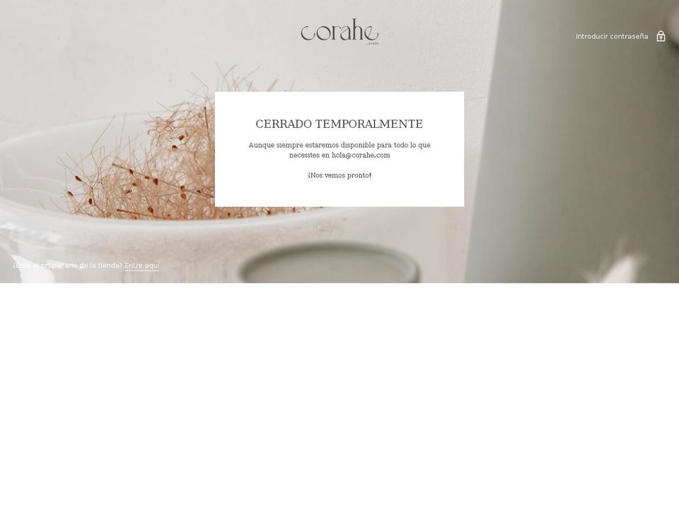 corahe.com shopify website screenshot