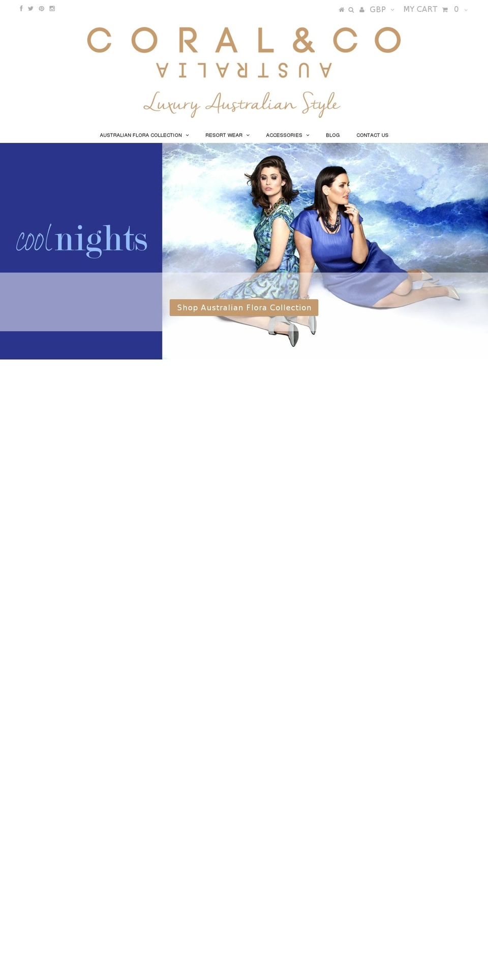 coralandco.net shopify website screenshot