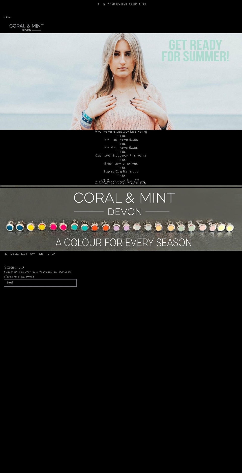 coralandmint.com shopify website screenshot
