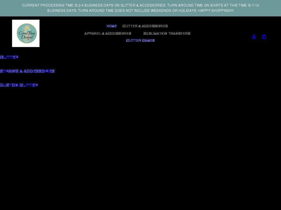 coralbaydesigns.com shopify website screenshot