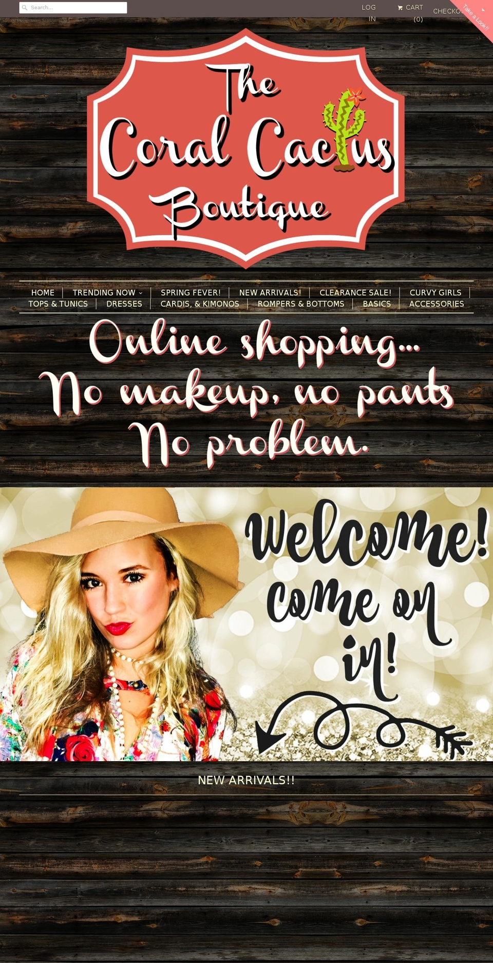 coralcactusboutique.com shopify website screenshot