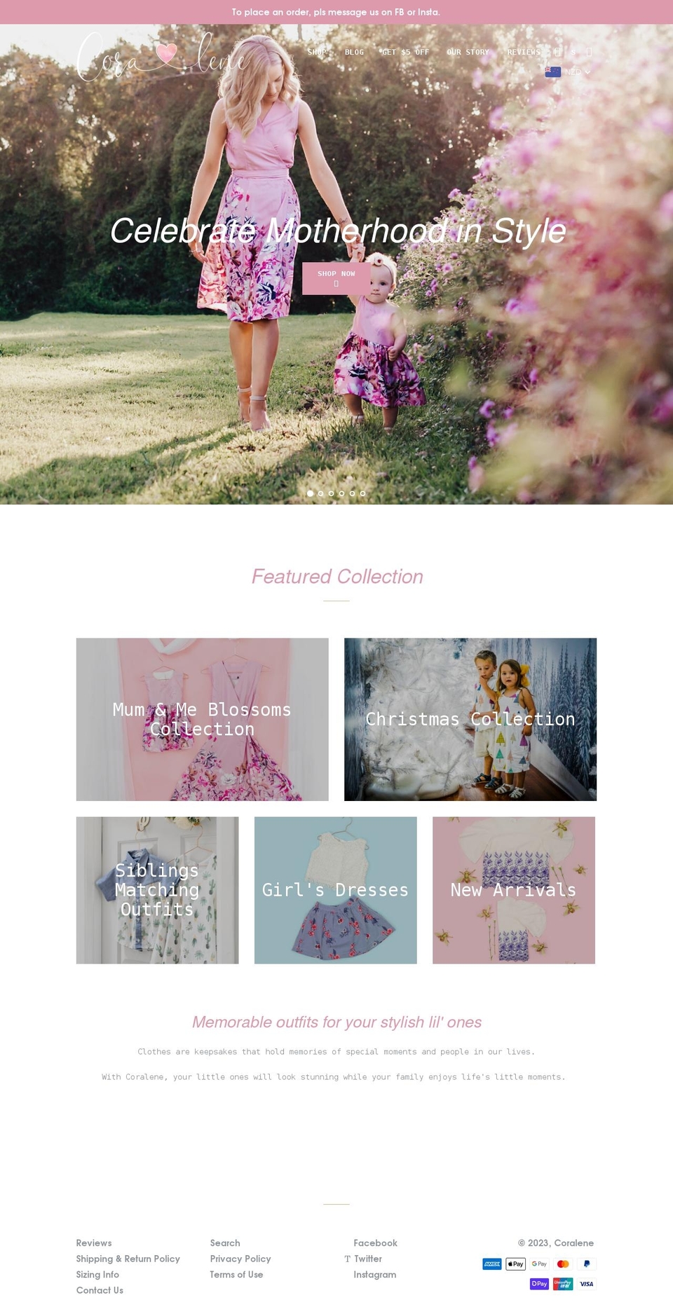 coralene.co.nz shopify website screenshot