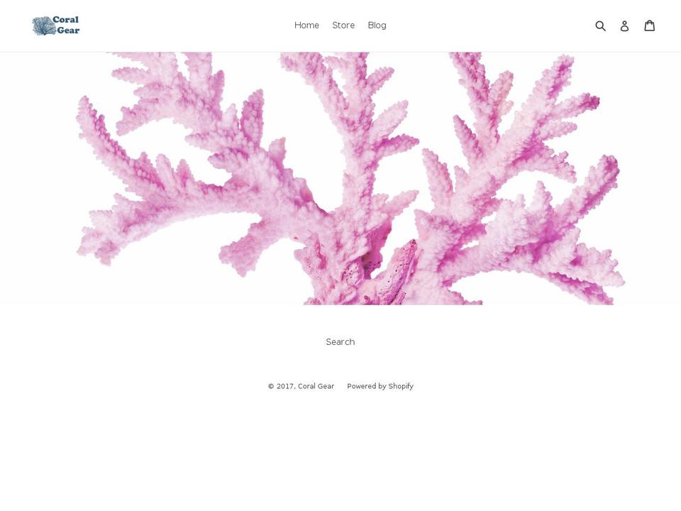 coralgear.com shopify website screenshot