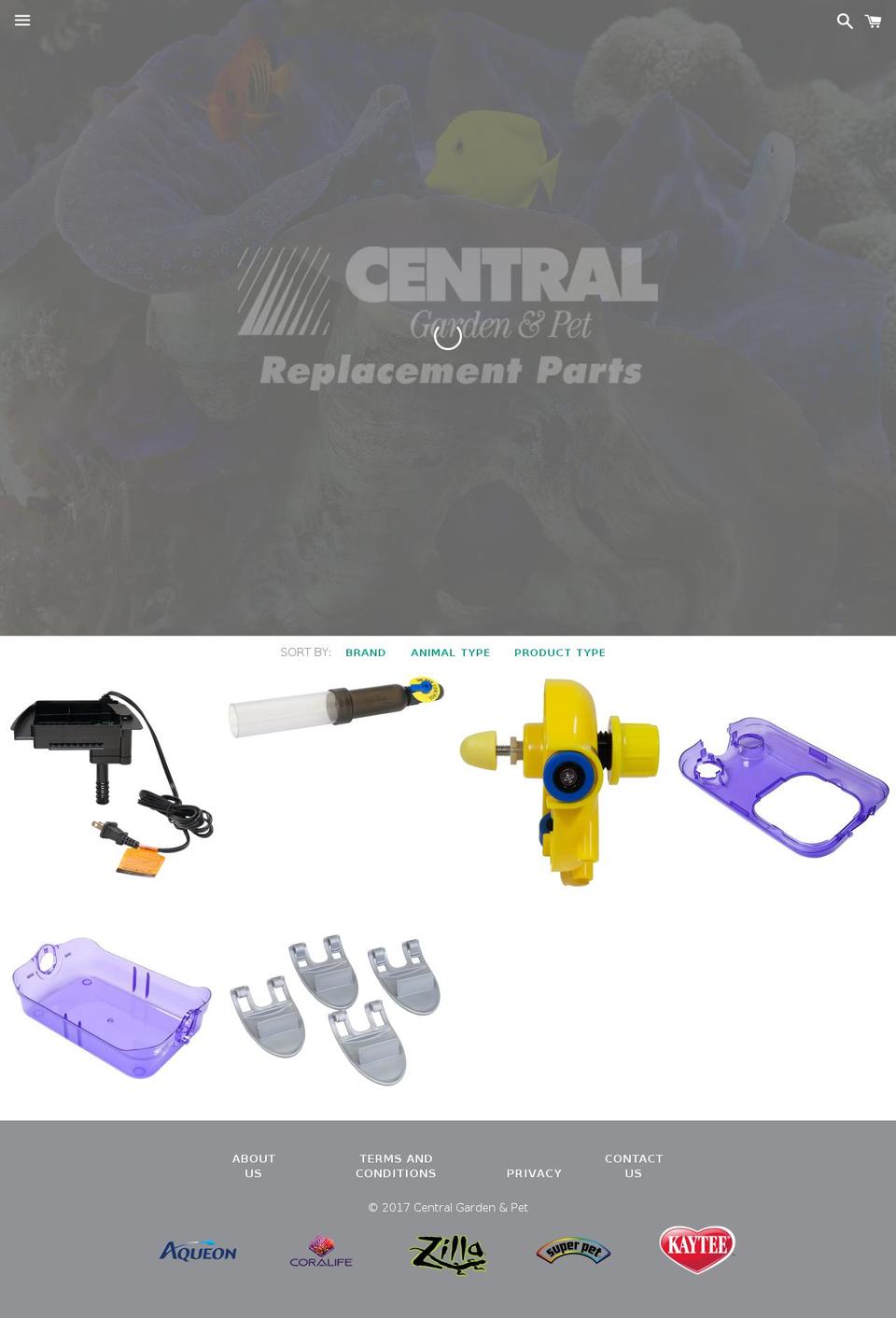 coralifeparts.com shopify website screenshot