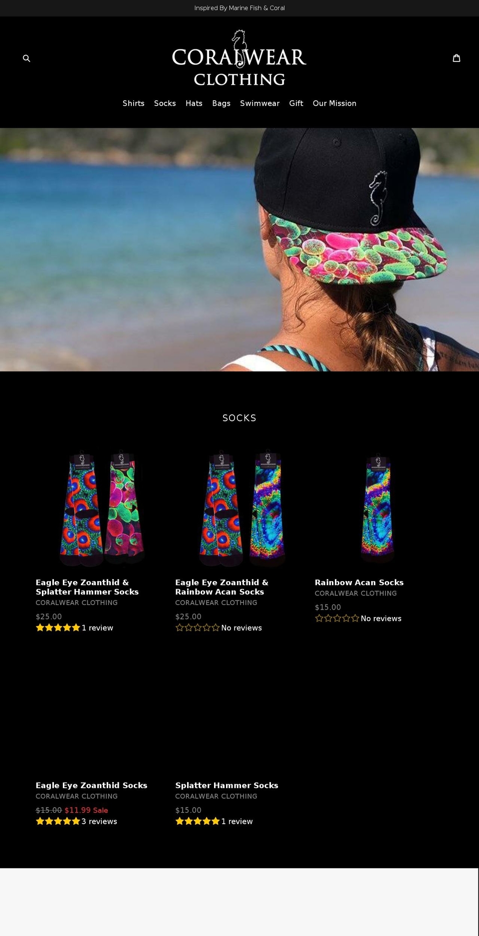 coralwearclothing.com shopify website screenshot