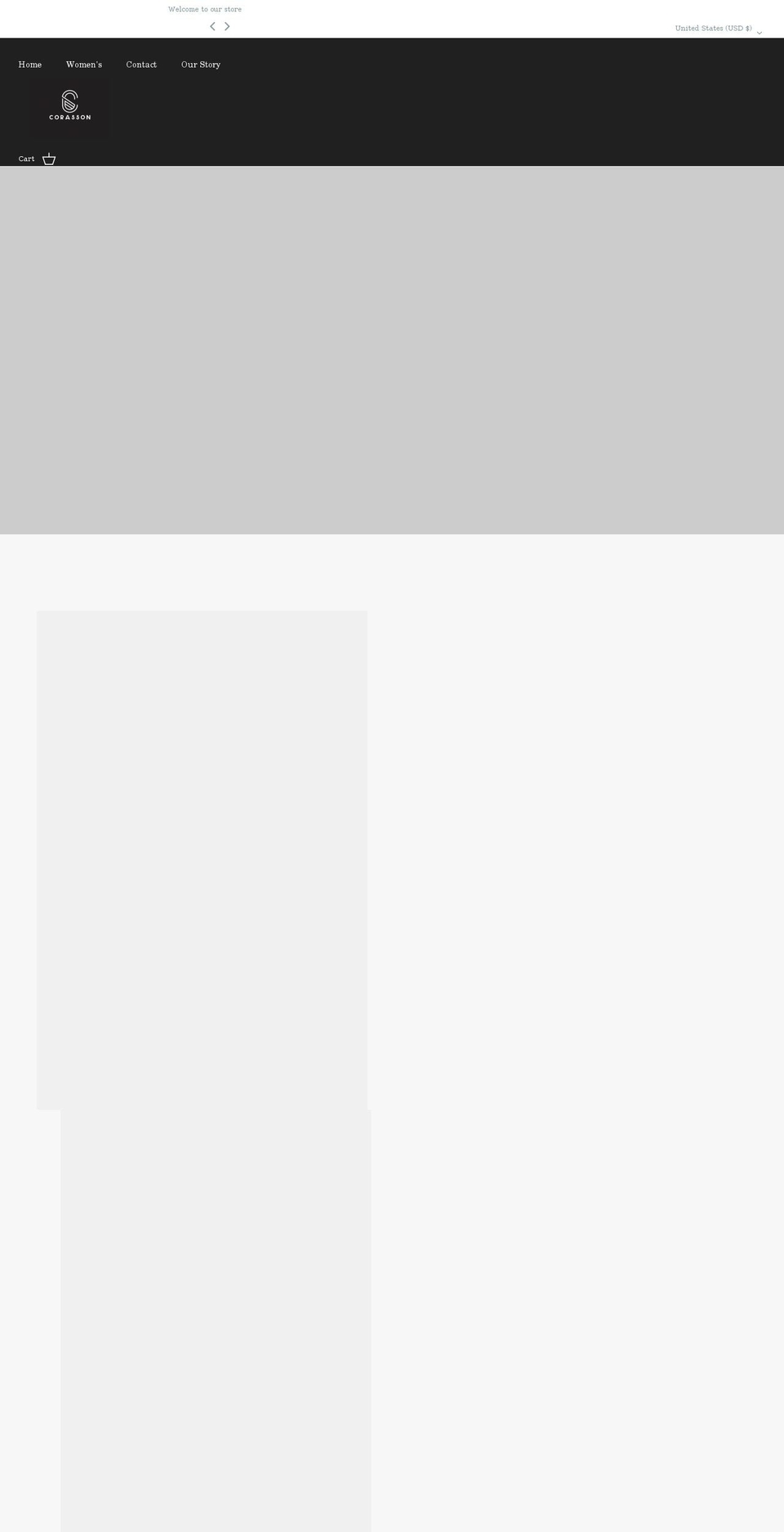 corasson.com shopify website screenshot
