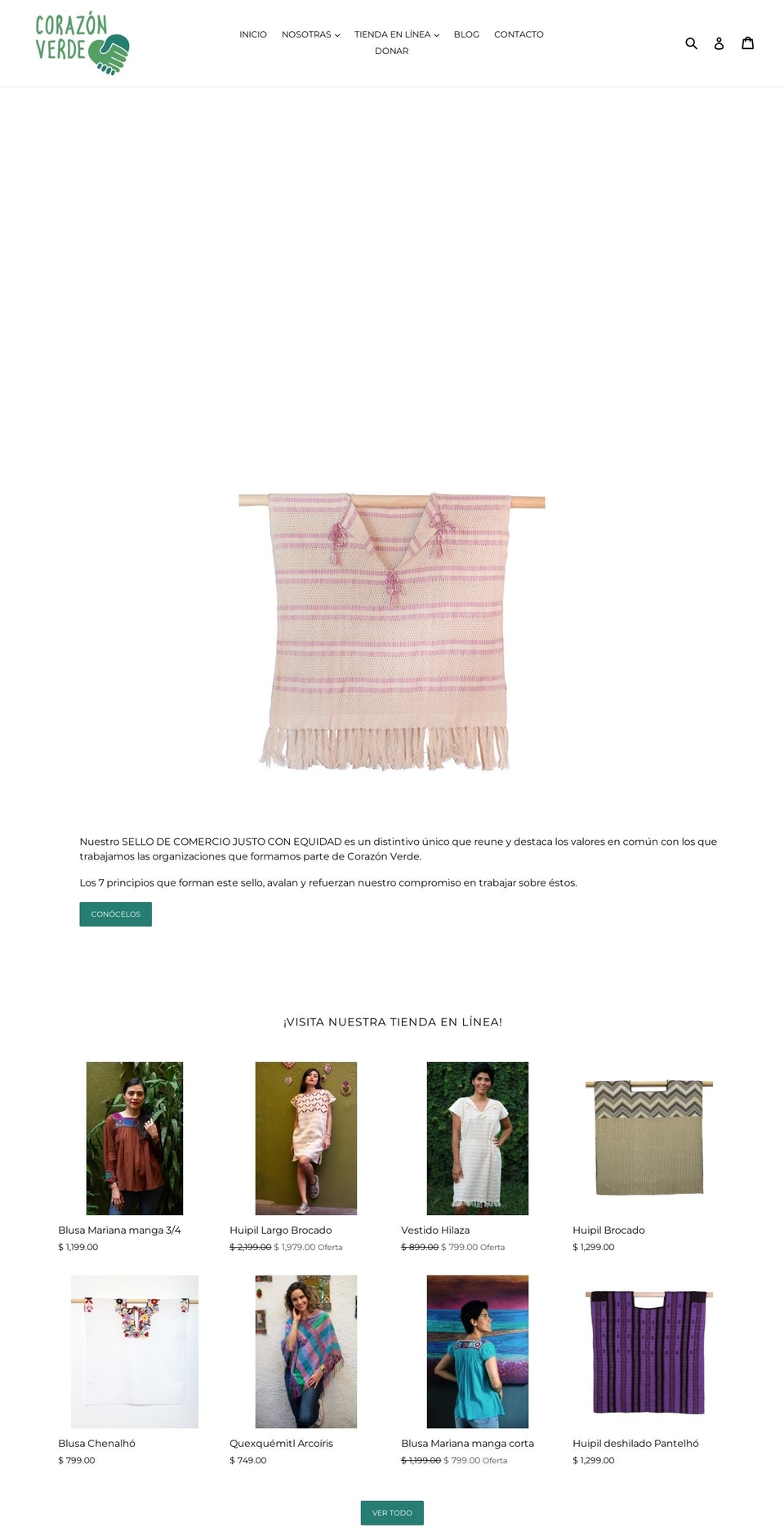 handy-2-0 Shopify theme site example corazon-verde.com.mx