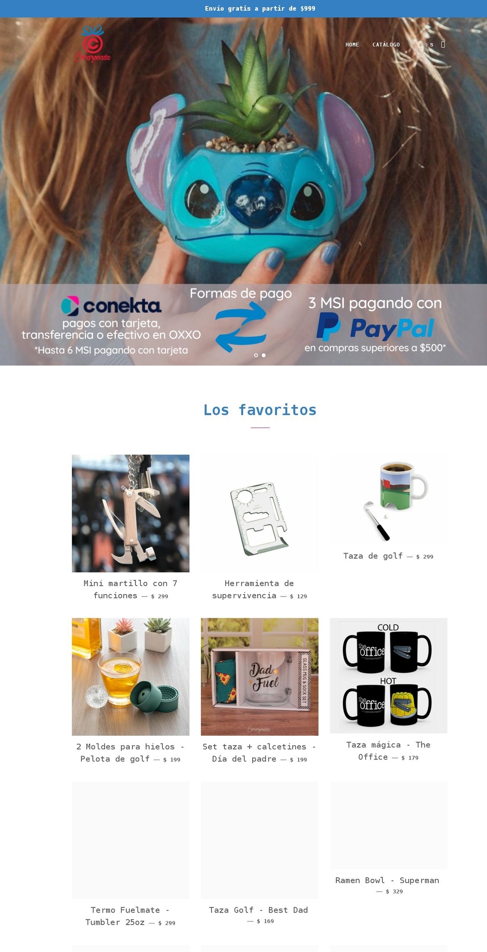 corazonadashop.com shopify website screenshot