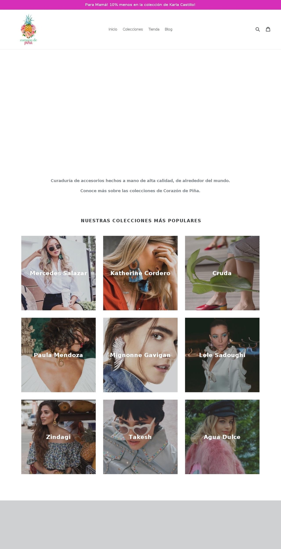 corazondepina.com shopify website screenshot
