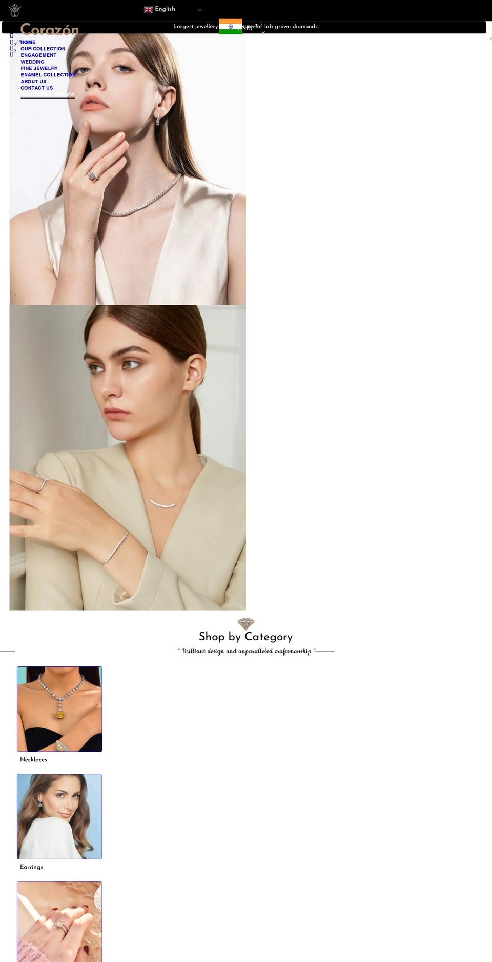 corazonjewels.com — Shopify storefront screenshot