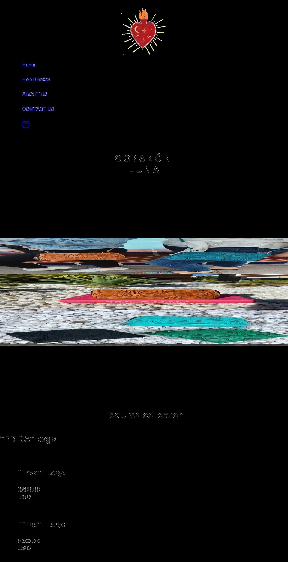 corazonlunashop.com shopify website screenshot