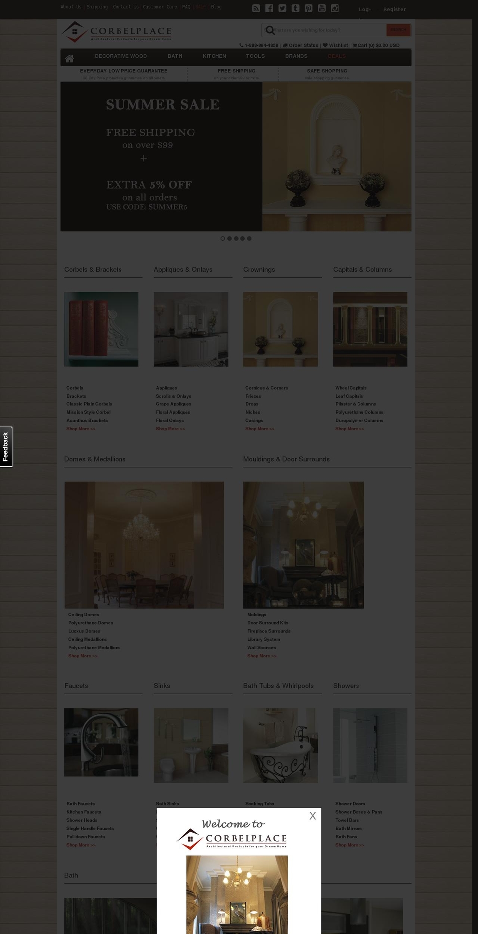 corbelplace.com shopify website screenshot