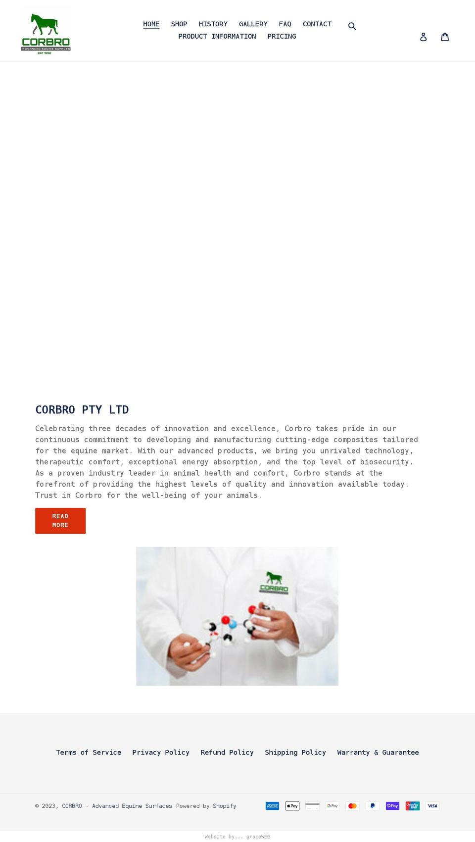 corbro.com shopify website screenshot