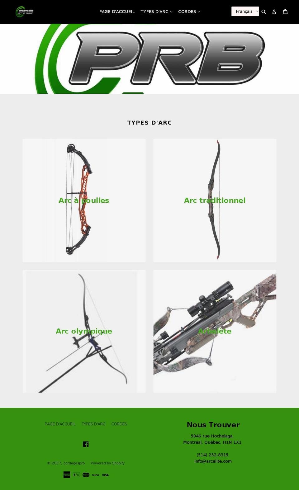 cordagesprb.com shopify website screenshot