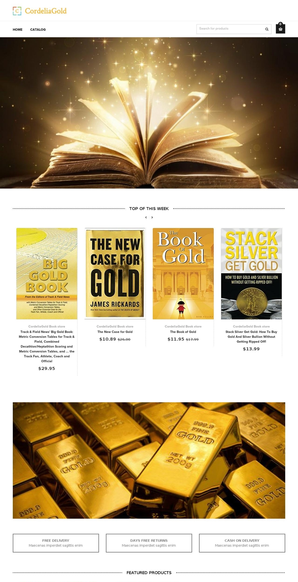 cordeliagold.com — Shopify storefront screenshot