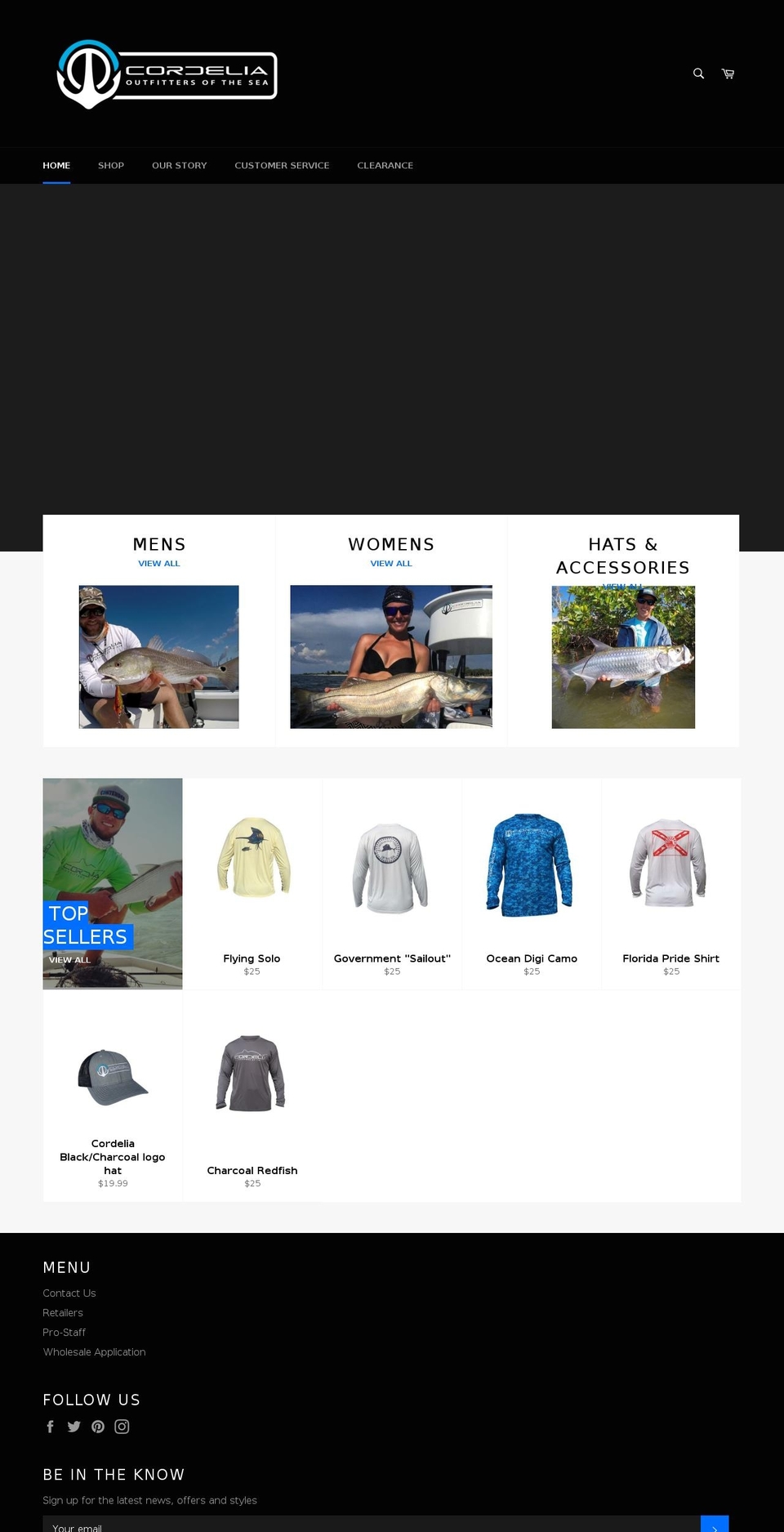 cordeliaoutfitters.com — Shopify storefront screenshot