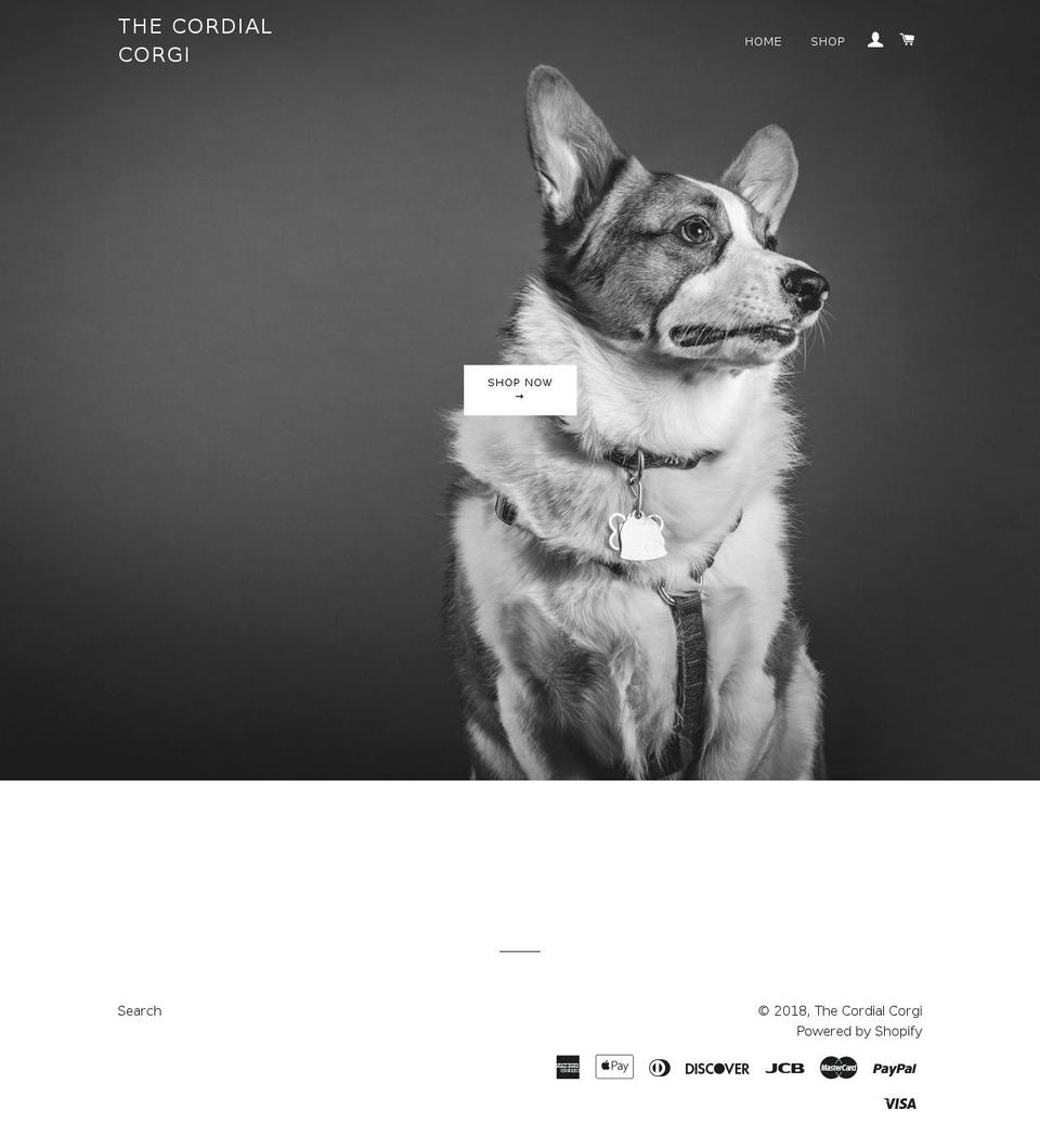 cordialcorgi.com — Shopify storefront screenshot