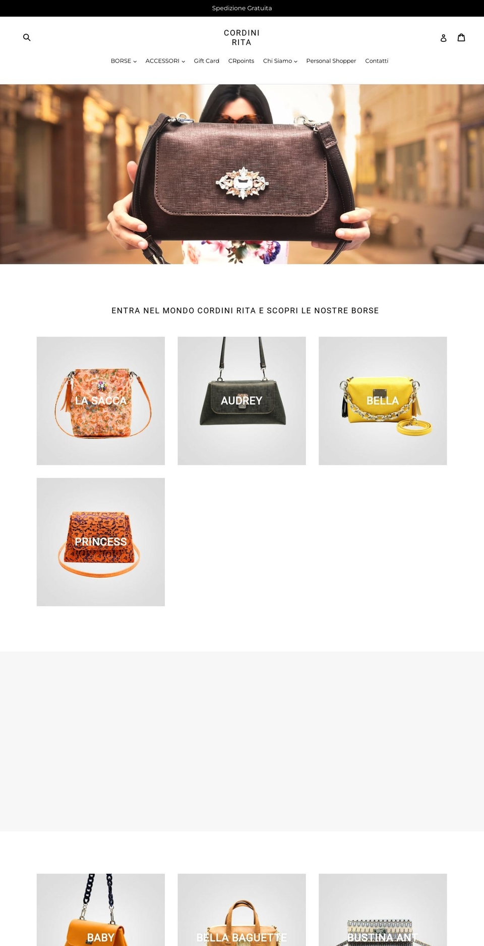 cordinirita.it shopify website screenshot