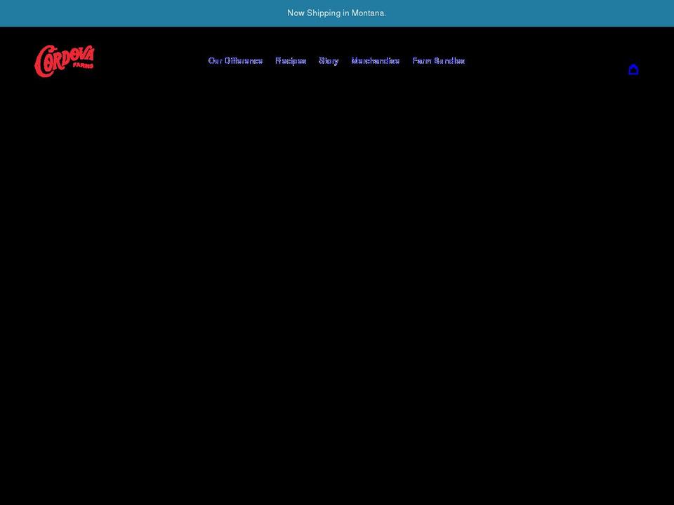 cordovafarms.com shopify website screenshot