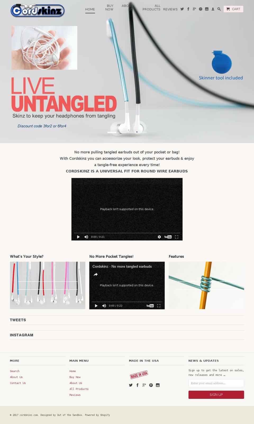 cordskin.com shopify website screenshot